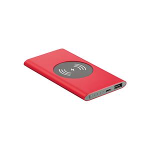 Bateria portátil e carregador wireless em alumínio com bateria de polímero de lítio 4000 mAh