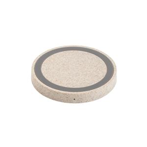 Carregador wireless em ABS e fibra de palha de trigo