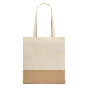 Sacola 100% algodão (160 g/m²) com detalhes em imitação de juta