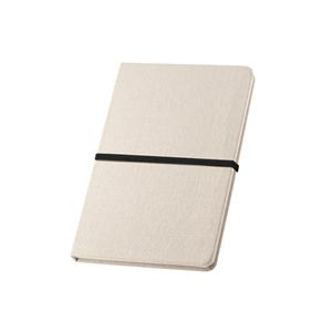 Caderno A5 em linho (230 g/m²) com folhas pautadas