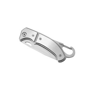 Canivete em aço inox e metal com fecho de segurança