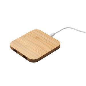 Carregador wireless super rápido em bambu 15 W
