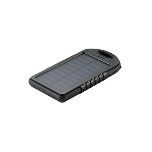 Bateria portátil solar em ABS com painel solar e LED 2000 mAh